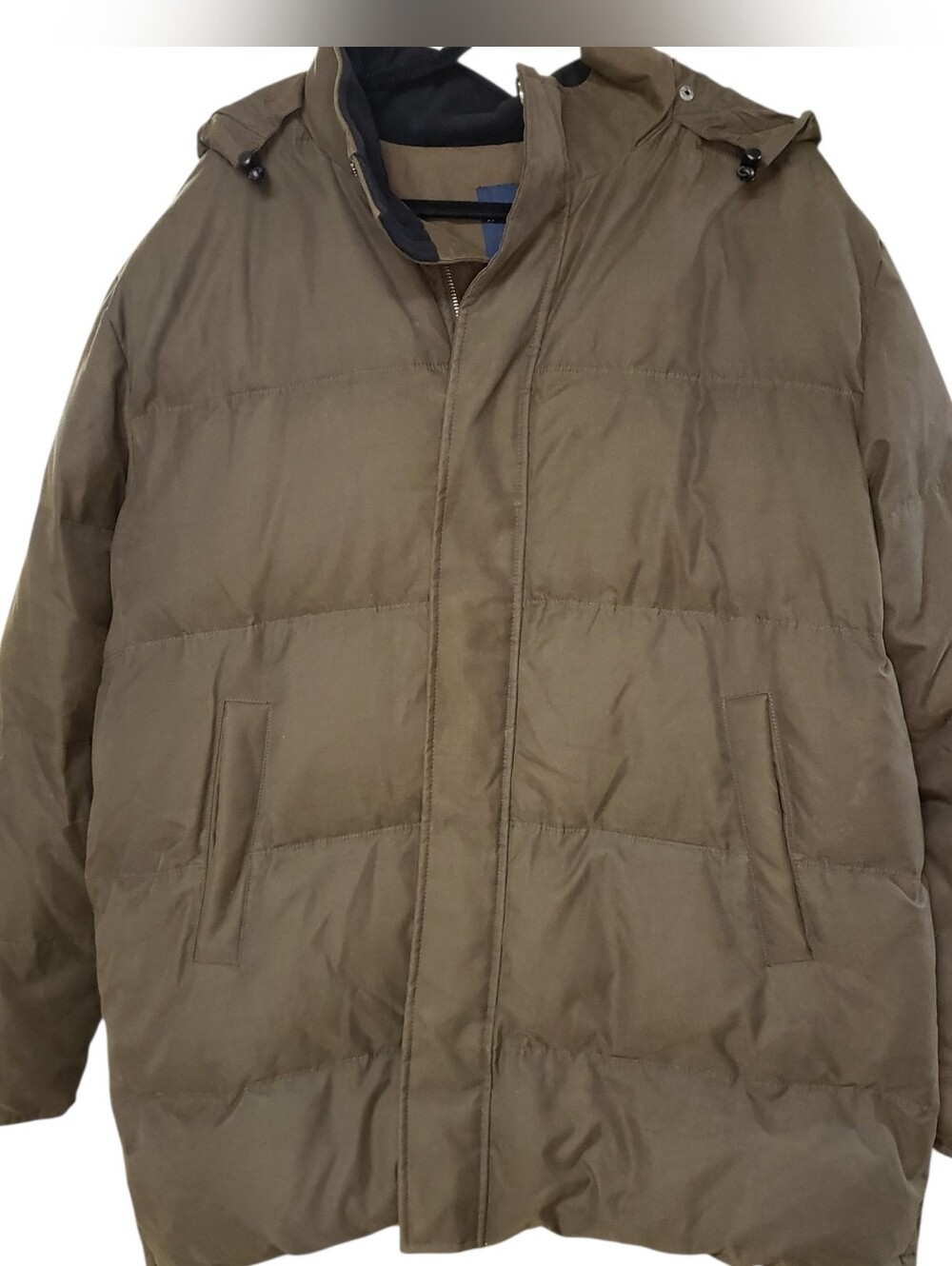 Brooks Brother Men's Olive Puffer Jackets Warm Quilted Jackets Size XL